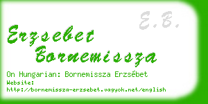 erzsebet bornemissza business card