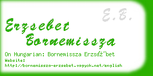 erzsebet bornemissza business card